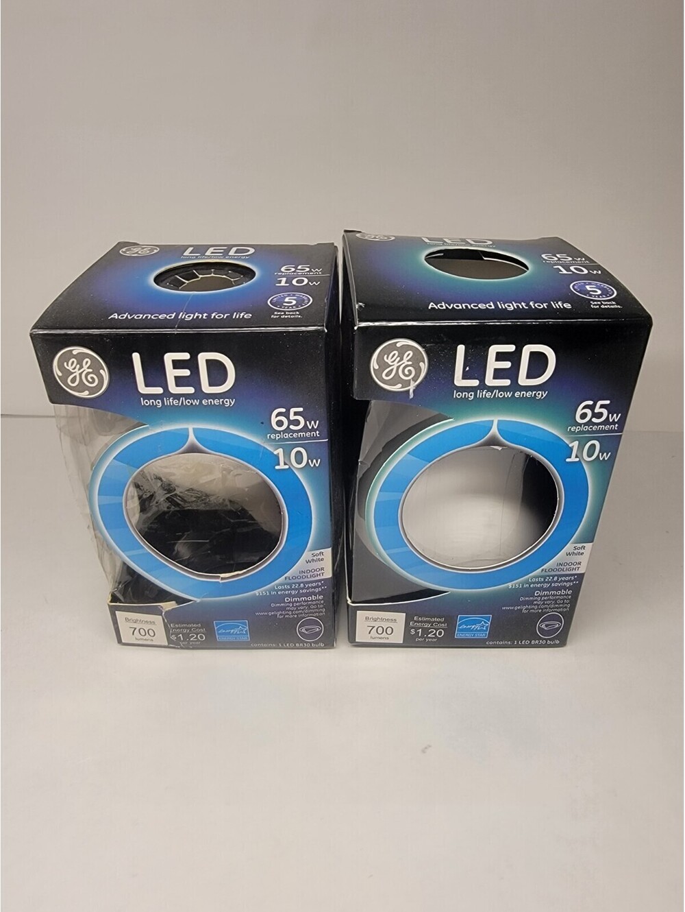 GE Lighting LED Floodlight Bulb 10W Replaces 65W Dimmable R30 Indoor 2 pk